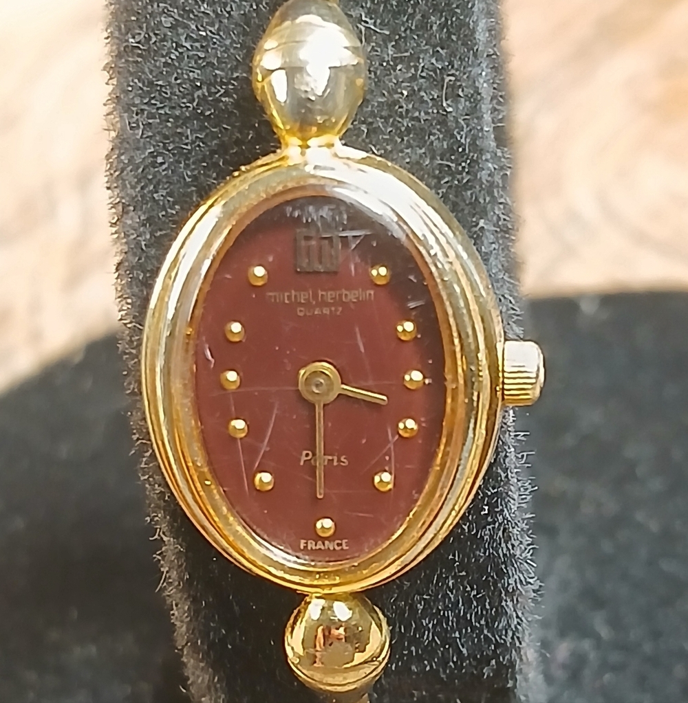 Vintage Michel Herbelin 7803 Womens Paris France Made Quartz Watch 6"